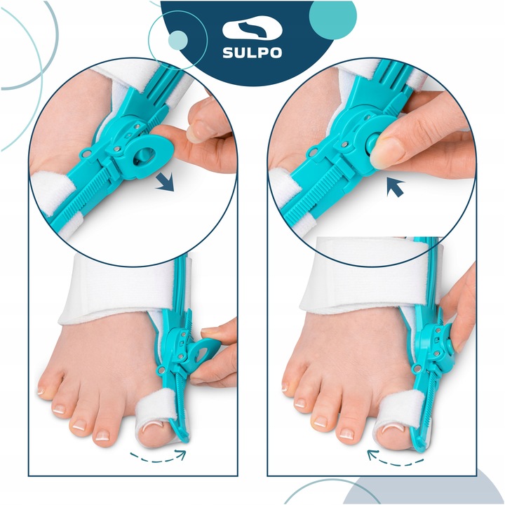 Aparat korygujący ułożenie dużego palca korektor na haluksy dzień i noc