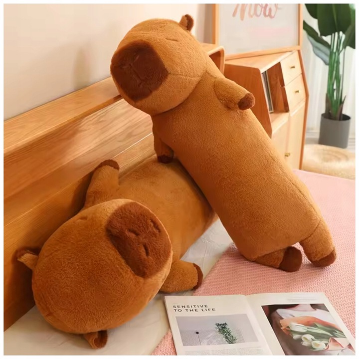 KAPIBARA WAŁEK 50CM PLUSZAK ZABAWKA MASKOTKA PLUSZOWA PRZYTULANKA MIĘKKA