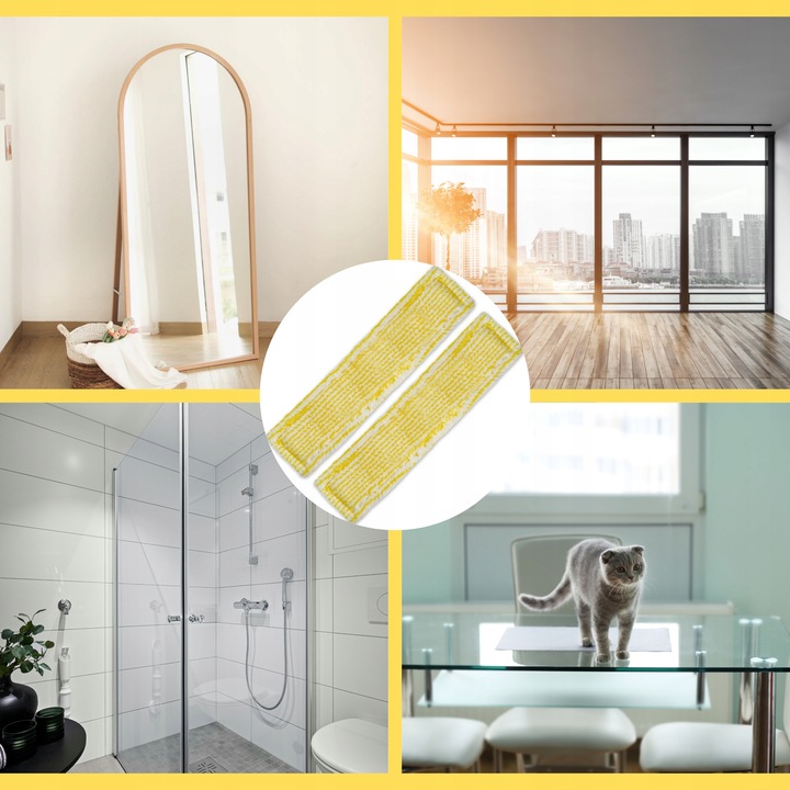 2x PADY DO KARCHER WV DO MYJKI OKIEN NA RZEP +PŁYN KONCENTRAT DO SZYB