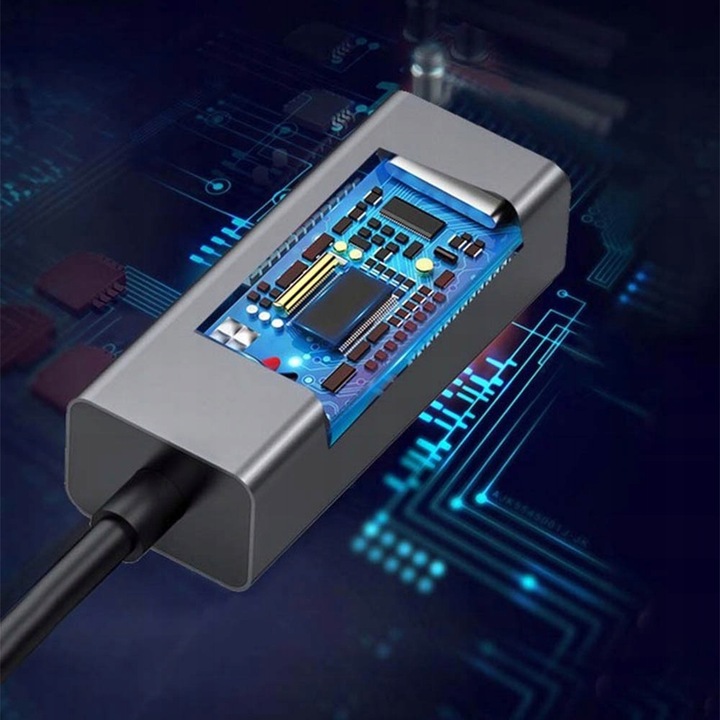 ADAPTER PRZEJŚCIÓWKA USB ETHERNET LAN RJ45 HUB KARTA SIECIOWA 1000MBPS