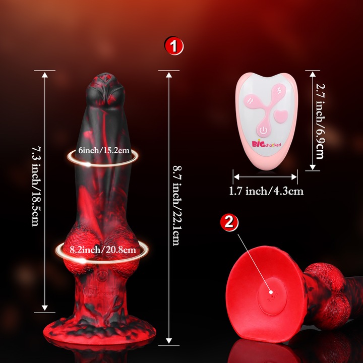 Analne Dildo Wibrujące z pilotem,7 trybów stymulacji Kontrola aplikacji APP