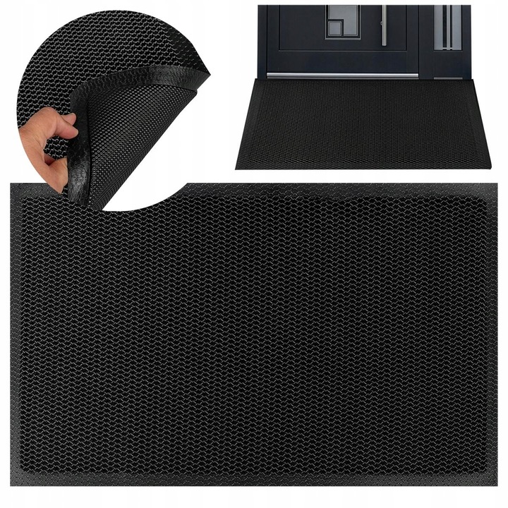 WYCIERACZKA POD DRZWI 3D WEJŚCIOWA DO BUTÓW ZEWNĘTRZNA GUMOWA MATA 60x90CM
