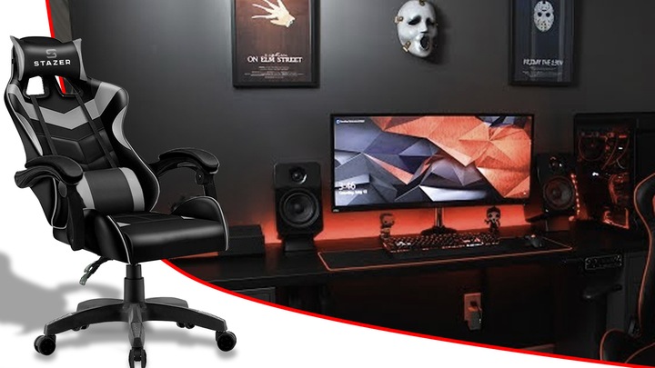 FOTEL KUBEŁKOWY OBROTOWY REGULOWANY GAMINGOWY KRZESŁO GRACZA DO KOMPUTERA