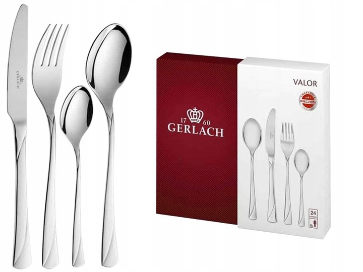 GERLACH VALOR SZTUĆCE 24 EL POŁYSK PUDEŁKO / 6 OS