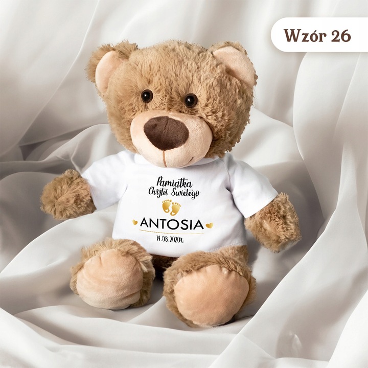 MIŚ NA CHRZEST PAMIĄTKA CHRZTU ŚWIĘTEGO PREZENT CHRZEST IMIĘ DZIECKA