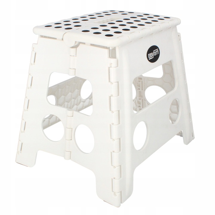Taboret składany stołek podnóżek antypoślizgowy biały Easyform 32cm