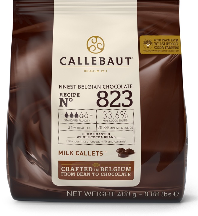Czekolada Callebaut MLECZNA do pralin, picia 400g