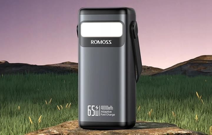 Romoss Powerbank PMT40 Power Bank USB-C PD 40000mAh 65W Z Uchwytem Ekran