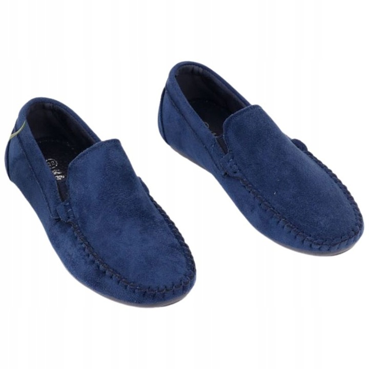 Mokasyny chłopięce na komunię dla chłopca wsuwane