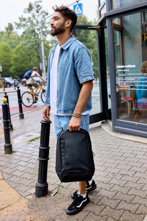 Plecak męski PETERSON do pracy pojemny funkcjonalny na laptopa miejski