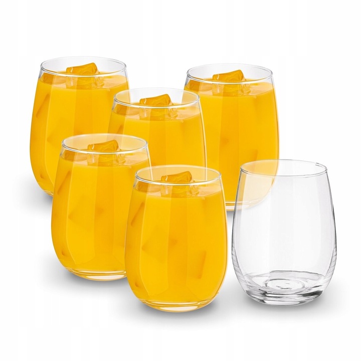Komplet 6szt SZKLANKI DO NAPOJÓW zimnych PROSTE SZKLANKI DO DRINKÓW 400ml
