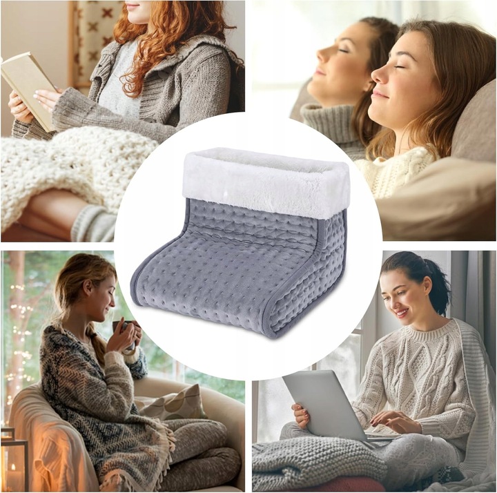 But Elektryczny Grzejący Ogrzewacz Do Stóp Ocieplacz Polarowy + Pilot Led