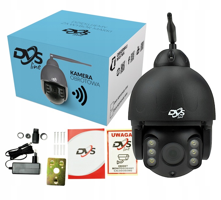 KAMERA WIFI OBROTOWA ZEWNĘTRZNA IP 5Mpx METAL CZARNA AUDIO DETEKCJA DVS