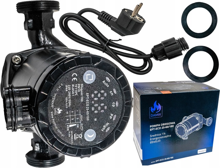 POMPA OBIEGOWA CYRKULACYJNA ELEKTRONICZNA ENERGOOSZCZĘDNA 25/60-180