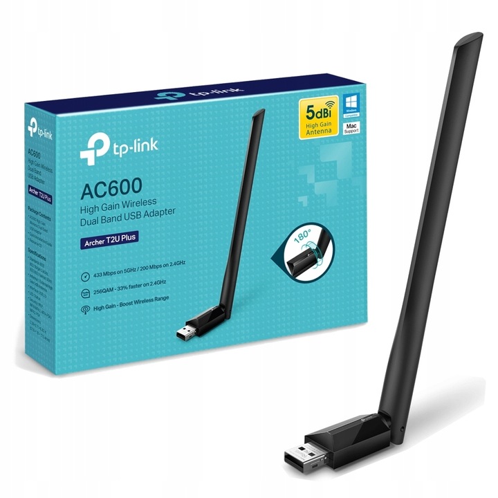 Karta sieciowa USB TP-Link AC600 Archer T2U Plus