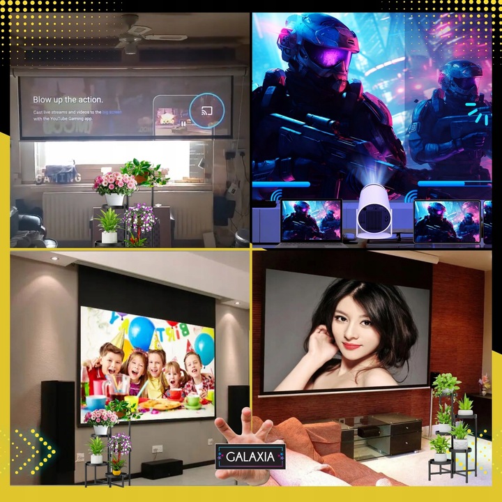 EKRAN PROJEKCYJNY ELEKTRYCZNY 100 CALI Do Projektora Do Rzutnika Z