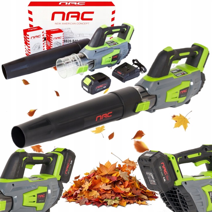 MOCNA DMUCHAWA AKUMULATOROWA NAC BB20-B40-S z akumulatorem i ładowarką