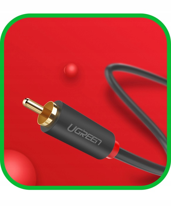 Kabel Przewód Audio Wtyk 2x RCA do 2xRCA Chinch STEREO 3M Pozłacany