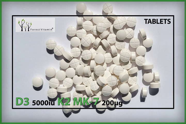 WITAMINA D3 5000 iu+K2 MK-7 200 mcg 100 tab NOWOŚĆ