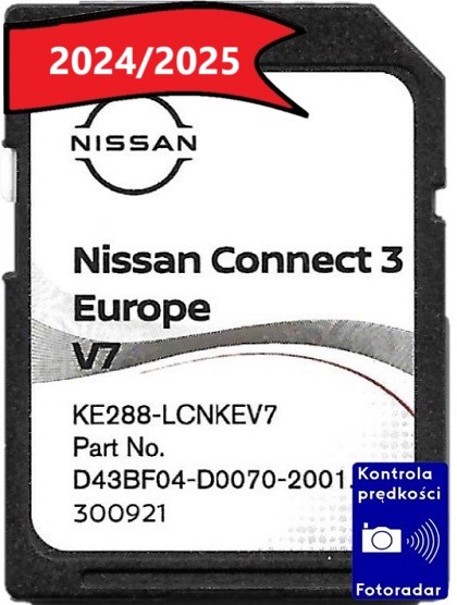 MAPA NISSAN CONNECT 3 LCN3 KARTA V7 QASHQAI JUKE MICRA NOTE 2024/2025