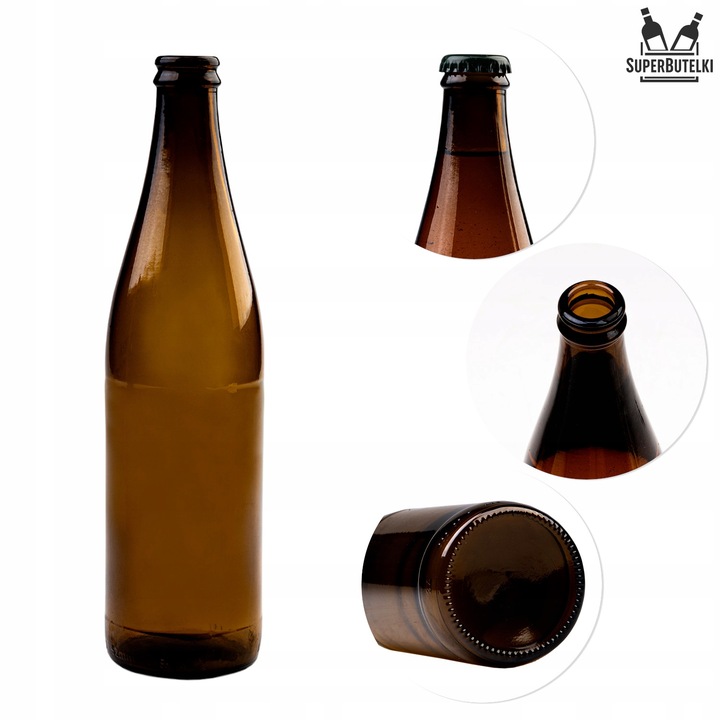 50x BUTELKA SZKLANA na PIWO 500 ml BRĄZOWA 0,5 L BUTELKI SZKLANE DO PIWA