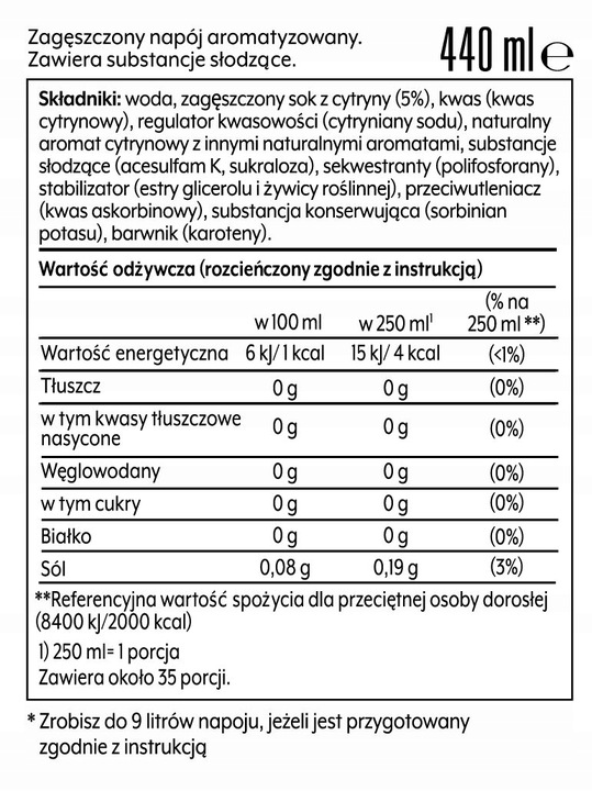Zestaw Syrop SodaStream Orange Mango, Grapefruit, Lemonade 3x440 ml +