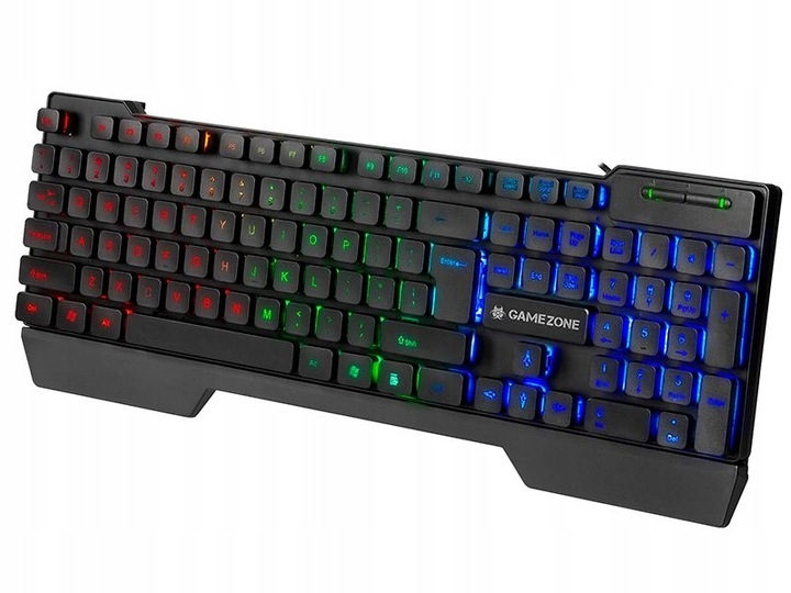 KLAWIATURA PODŚWIETLANA I MYSZ-KA SŁUCHAWKI PODKŁADKA ZESTAW DLA GRACZY 4w1