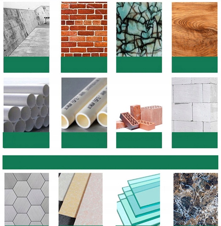 DUŻY ZESTAW WIERTEŁ WIERTŁA DO SZKŁA PŁYTEK CERAMIKI GRESU 7SZT