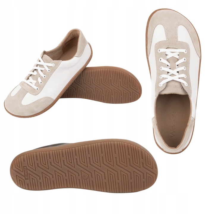 Buty barefoot minimalistyczne skórzane WASAK 0744W białe 39