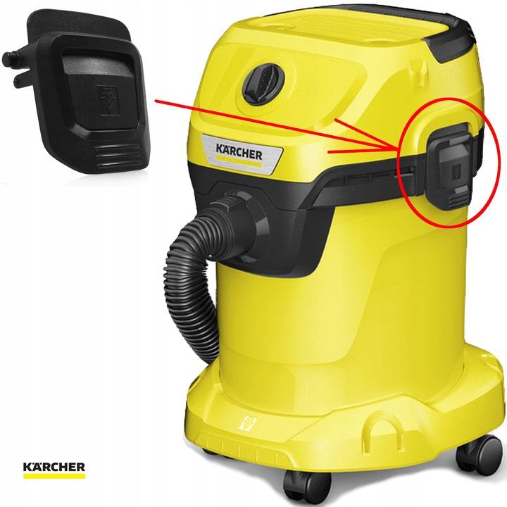 Karcher WD 3 WD 2 nowy typ zamknięcie zapięcie klapka mocowane zbiornika