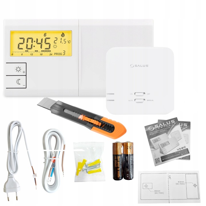 STEROWNIK 091FLRFV2 REGULATOR TEMPERATURY BEZPRZEWODOWY TERMOSTAT +NOŻYK!