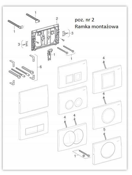 Ramka przycisku spłukującego Geberit Delta 242.274.00.1