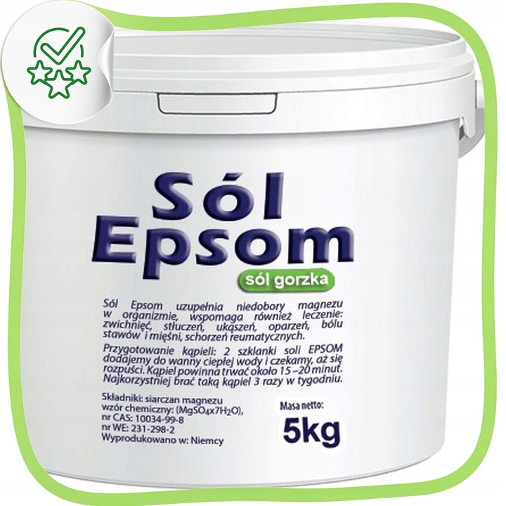 Sól Epsom 5kg plus Sól Epsom z olejkiem herbacianym zestaw do kąpieli