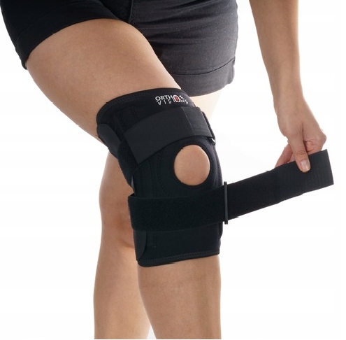 ORTEZA KOLANA STABILIZATOR Z FISZBINAMIx4 OPASKA STAWU KOLANOWEGO RZEPKI