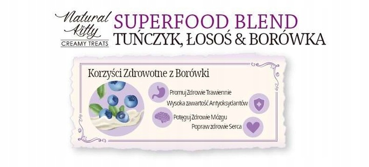 Natural Kitty Premium Tuńczyk, łosoś & borówka x 12