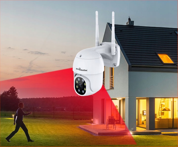 BEZPRZEWODOWA KAMERA OBROTOWA WIFI ZEWNĘTRZNA 4MPX DARMOWA APLIKACJA TUYA