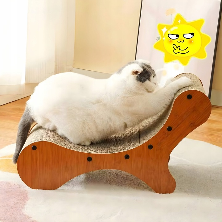 DRAPAK DLA KOTA LEŻAK LEGOWISKO TEKTUROWY KARTONOWY DUŻY NOWOCZESNY ZABAWKA