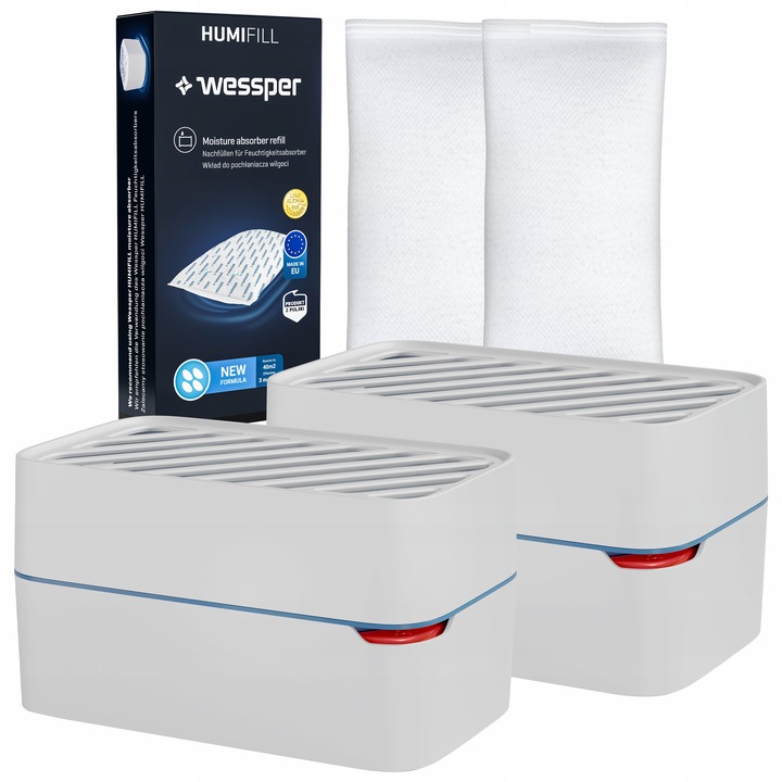 2x wessper pochłaniacz wilgoci osuszacz powietrza z bojką + 2x wkład 500g