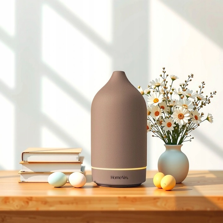 Dyfuzor Zapachowy Ceramiczny Aromaterapia CICHY Lampka Led 7 barw