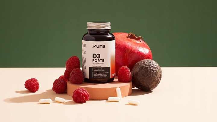 UNS D3 Forte 8000IU 60 VKAPS witamina słońca