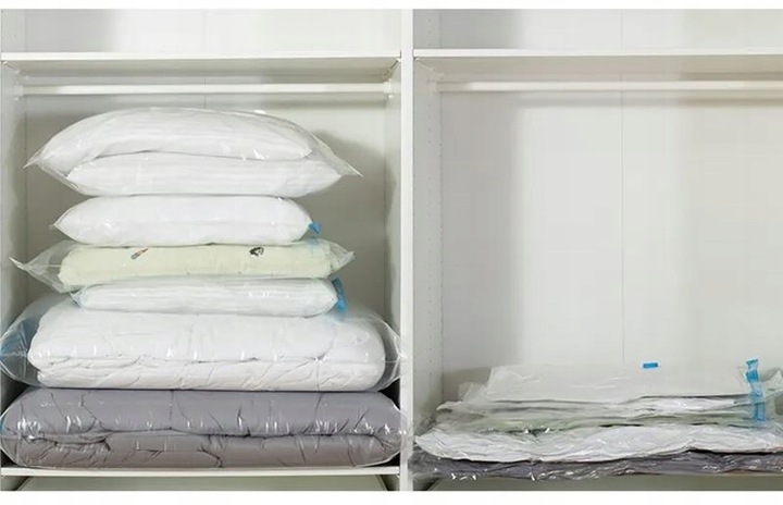 WORKI PRÓŻNIOWE Na Ubrania Pościel Torby, ZESTAW 10 SZTUK + POMPKA