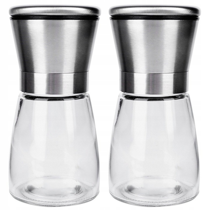 2x Młynki KUCHENNE zestaw komplet młynków do mielenia pieprzu soli przypraw