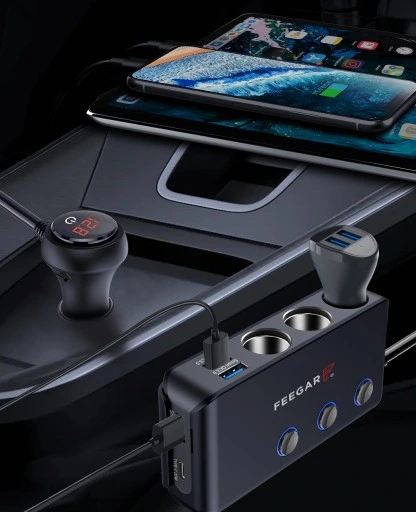 ROZDZIELACZ GNIAZDA ZAPALNICZKI FEEGAR 12-24V USB