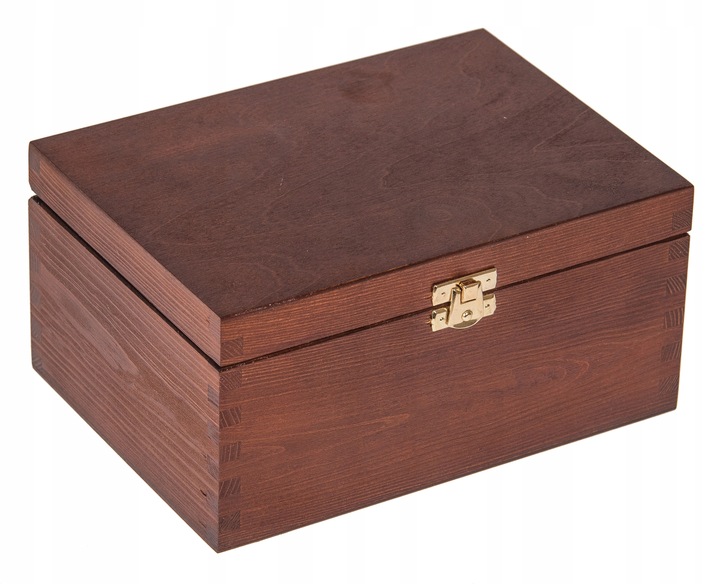 DREWNIANE PUDEŁKO 22x16x10,5 szkatułka ORZECH eko