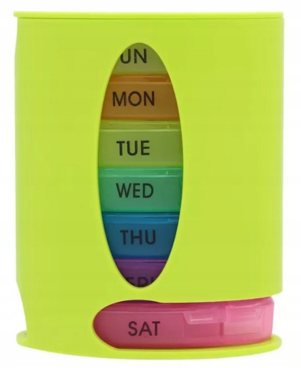 Kasetka Pojemnik Pudełko na leki 7dni x3przegródki