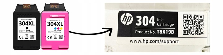 Tusz do HP 304 XL czarny kolor POZIOM TUSZU