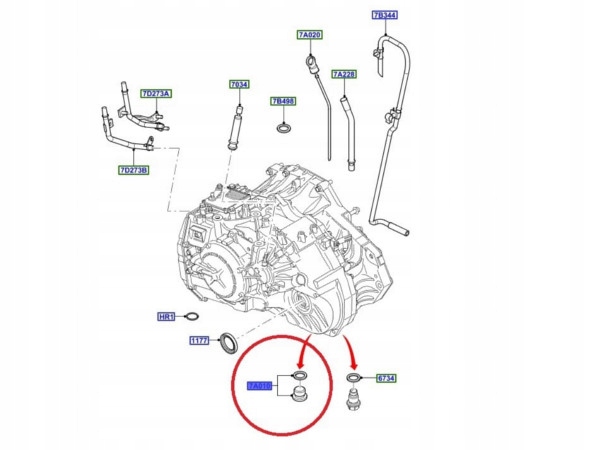 KOREK SPUSTOWY SPUSTU OLEJU SKRZYNI MIARKA SAAB 9-3 9-5 AISIN TF-80 TF-80SC