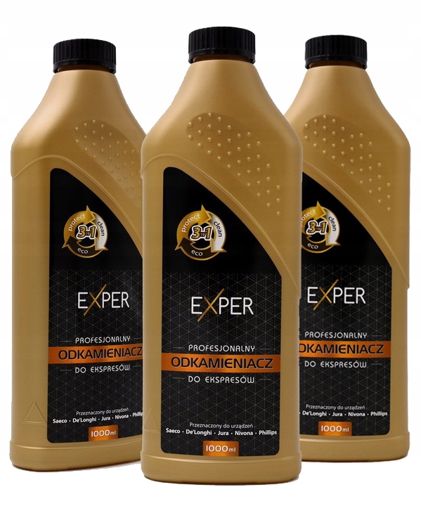 ODKAMIENIACZ W PŁYNIE DO EKSPRESÓW UNIWERSALNY SKUTECZNY MOCNY 3x1L