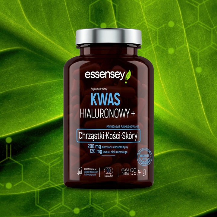 KWAS HIALURONOWY + WITAMINA C + PROLINA + COMPLEX NA SKÓRĘ STAWY 90 DNI