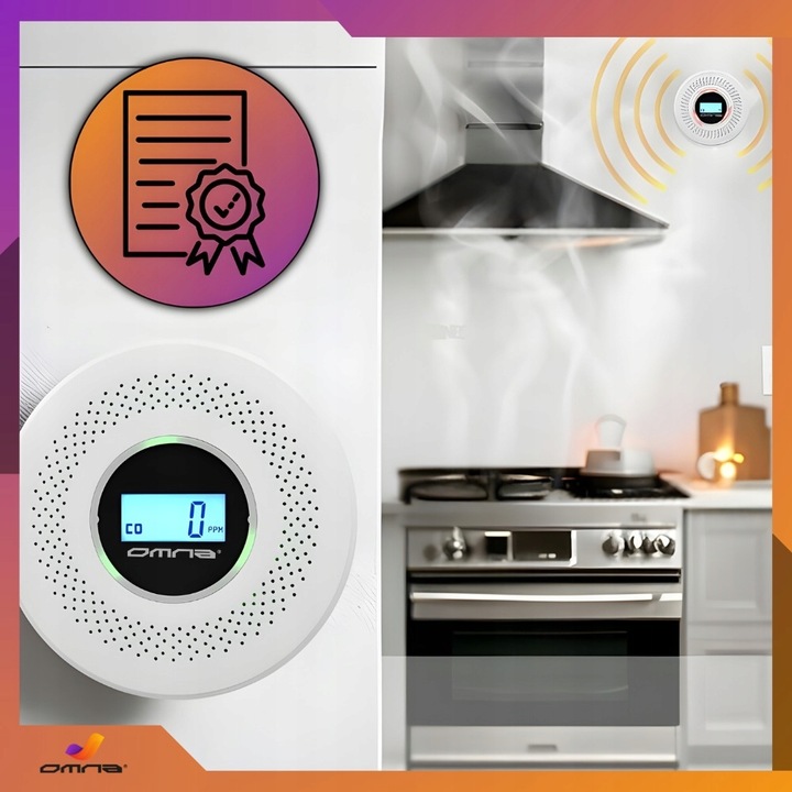 Czujnik czadu i dymu detektor tlenku węgla JKD 512COM certyfikowany